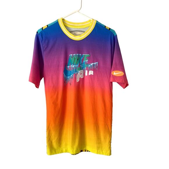 Nike Element Back Print T-shirt Orange Ombré size small - Picture 3 of 9